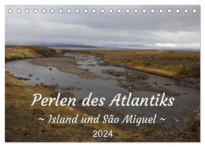 Perlen des Atlantiks – Island und São Miguel (Tischkalender 2024 DIN A5 quer), CALVENDO Monatskalender von Freymark,  Jessica