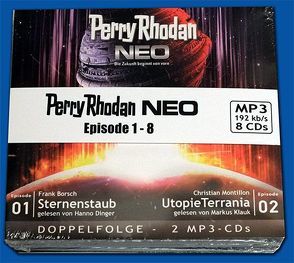 Perry Rhodan Neo 01-08 MP3-CD Bundle von Borsch,  Frank, Dinger,  Hanno, Ellmer,  Arndt, Gottschick,  Axel, Haensel,  Hubert, Jacobs,  Tom, Klauk,  Markus, Lukas,  Leo, Montillon,  Christian, Thurner,  Michael Marcus, Vandemaan,  Wim