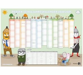 PERSEN Wandkalender DIN A1 – Schuljahr 2019/20