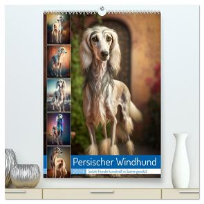 Persischer Windhund (hochwertiger Premium Wandkalender 2024 DIN A2 hoch), Kunstdruck in Hochglanz von Gierok-Latniak,  Steffen