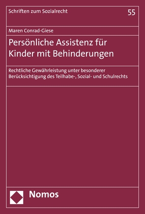 Persönliche Assistenz für Kinder mit Behinderungen von Conrad-Giese,  Maren