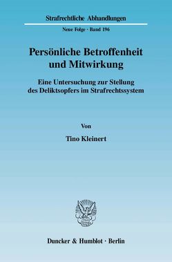 Persönliche Betroffenheit und Mitwirkung. von Kleinert,  Tino