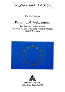 Person und Weltdeutung von Acquistapace,  Eva