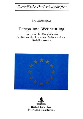 Person und Weltdeutung von Acquistapace,  Eva