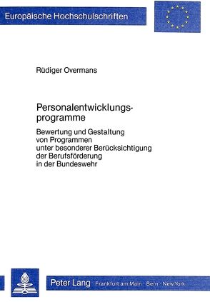 Personalentwicklungsprogramme von Overmans,  Rüdiger