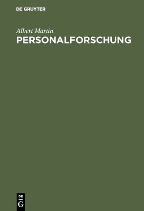 Personalforschung von Martin,  Albert