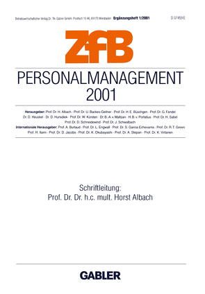 Personalmanagement 2001 von Albach,  Horst