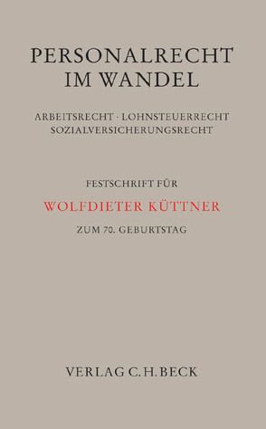 Personalrecht im Wandel von Hanau,  Peter, Macher,  Ludwig, Röller,  Jürgen, Schlegel,  Rainer