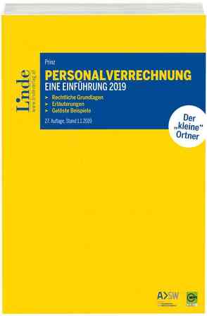 Personalverrechnung: eine Einführung 2019 von Prinz,  Irina