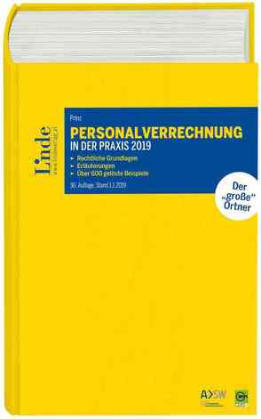 Personalverrechnung in der Praxis 2019 von Prinz,  Irina