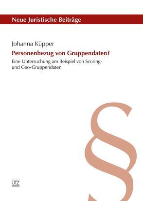 Personenbezug von Gruppendaten? von Küpper,  Johanna