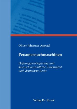 Personensuchmaschinen von Apostel,  Oliver Johannes