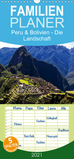 Peru & Bolivien – Die Landschaft – Familienplaner hoch (Wandkalender 2021 , 21 cm x 45 cm, hoch) von Bruhn,  Olaf