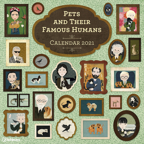 Pets and Their Famous Humans 2021 – Wand-Kalender – Broschüren-Kalender – 30×30 – 30×60 geöffnet – Haus-Tier