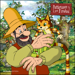 Pettersson & Findus 2023 – Broschürenkalender 30×30 cm (30×60 geöffnet) – Kalender mit Platz für Notizen – mit herausnehmbarem Poster – Wandkalender