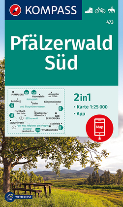 KOMPASS Wanderkarte Pfälzerwald Süd von KOMPASS-Karten GmbH