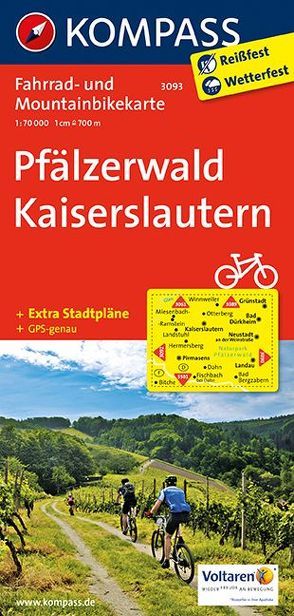 KOMPASS Fahrradkarte Pfälzerwald – Kaiserslautern von KOMPASS-Karten GmbH