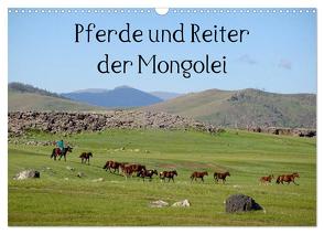 Pferde und Reiter der Mongolei (Wandkalender 2024 DIN A3 quer), CALVENDO Monatskalender von Sys,  Pu