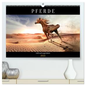 Pferde – wild und ungezähmt (hochwertiger Premium Wandkalender 2024 DIN A2 quer), Kunstdruck in Hochglanz von Utz,  Renate