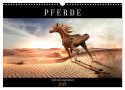 Pferde – wild und ungezähmt (Wandkalender 2024 DIN A3 quer), CALVENDO Monatskalender von Utz,  Renate