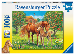 Ravensburger Kinderpuzzle – 10577 Pferdeglück auf der Wiese – Pferde-Puzzle für Kinder ab 6 Jahren, mit 100 Teilen im XXL-Format von Thönissen,  Ute