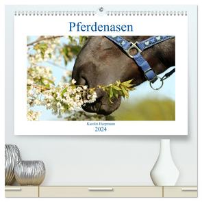 Pferdenasen (hochwertiger Premium Wandkalender 2024 DIN A2 quer), Kunstdruck in Hochglanz von Heepmann - www.Karo-Fotos.de,  Karolin