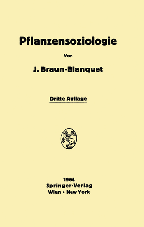 Pflanzensoziologie von Braun-Blanquet,  Josias