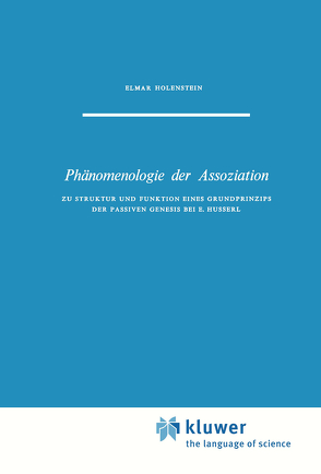 Phänomenologie der Assoziation von Holenstein,  E.