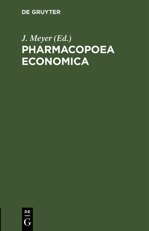 Pharmacopoea economica von Meyer,  J.