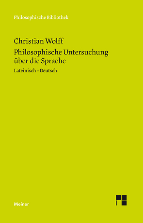 Philosophische Untersuchung über die Sprache von Specht,  Rainer, Wolff,  Christian