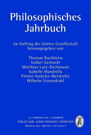 Philosophisches Jahrbuch von Buchheim,  Thomas, Gerhardt,  Volker, Lutz-Bachmann,  Prof. Matthias, Mandrella,  Isabelle, Stekeler-Weithofer,  Pirmin, Vossenkuhl,  Wilhelm