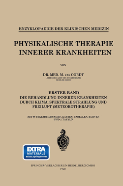 Physikalische Therapie Innerer Krankheiten von Langenstein,  Leo, van Oordt,  M. J., van Oordt,  Marinus