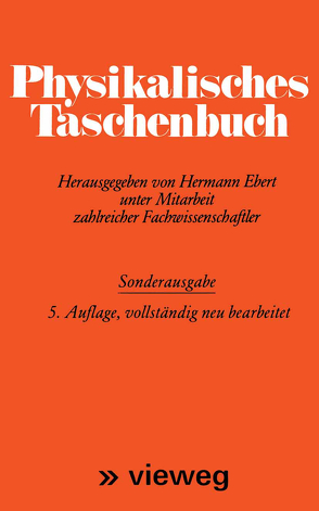 Physikalisches Taschenbuch von Ebert,  Hermann