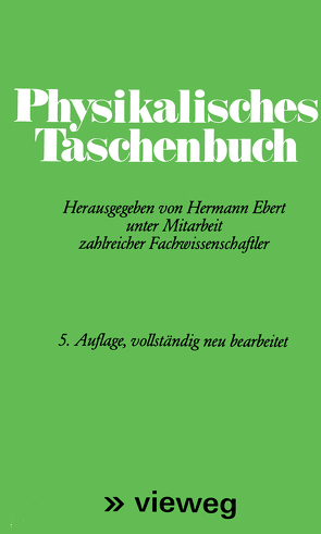 Physikalisches Taschenbuch von Ebert,  Hermann