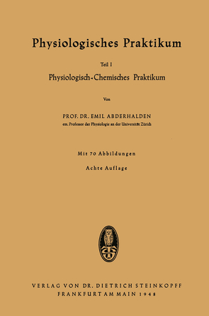 Physiologisches Praktikum von Abderhalden,  Emil