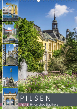 PILSEN Historisches Stadtherz (Wandkalender 2021 DIN A2 hoch) von Viola,  Melanie