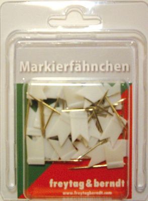 Pin Fähnchen weiß von Freytag-Berndt und Artaria KG