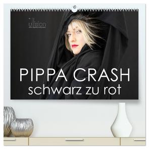 PIPPA CRASH – schwarz zu rot (hochwertiger Premium Wandkalender 2024 DIN A2 quer), Kunstdruck in Hochglanz von Allgaier (ullision),  Ulrich