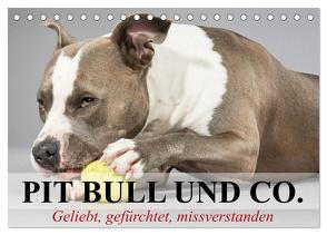 Pit Bull und Co. – Geliebt, gefürchtet, missverstanden (Tischkalender 2024 DIN A5 quer), CALVENDO Monatskalender von Stanzer,  Elisabeth