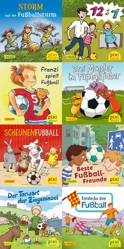 Pixi-8er-Set 267: Pixi spielt Fußball (8×1 Exemplar) von Birck,  Jan, Diestel,  Dörte, Hesse,  Lena, Klein,  Martin, L’Arronge,  Lilli, Leintz,  Laura, Nicolai,  Axel, Paulsen,  Rüdiger, Sohr,  Daniel, Spang,  Markus, Tust,  Dorothea