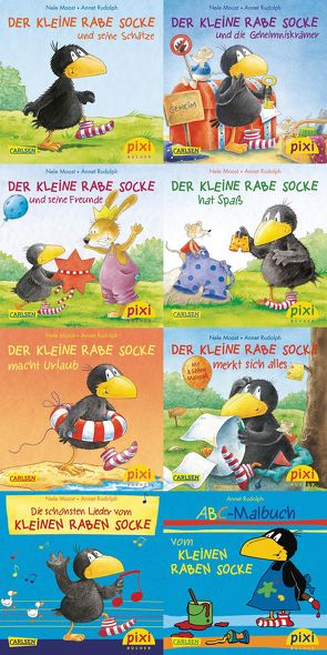 Pixi-8er-Set 193: Der kleine Rabe Socke (8×1 Exemplar)