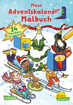 Pixi kreativ 90: VE5 Mein Adventskalender-Malbuch (5 Exemplare) von Reimers,  Silke