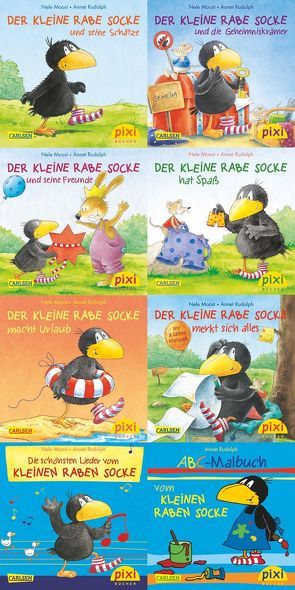 Pixi-Box 193: Der kleine Rabe Socke (8×8 Exemplare)