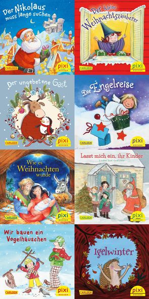 Pixi-Weihnachts-8er-Set 33: Fröhliche Weihnacht überall (8×1 Exemplar) von Conti,  Elena, Cordes,  Miriam, Gholizadeh,  Fariba, Göhlich,  Susanne, Krautmann,  Milada, Mensing,  Katja, Nettingsmeier,  Simone, Paulsen,  Rüdiger, Volk,  Katharina E., Weikert,  Claudia, Zöller,  Markus