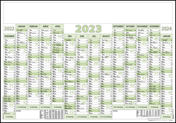 Plakatkalender 12 Monate 2023 – 59,4×42 cm – gerollt – mit Arbeitstage- und Wochenzählung – Posterkalender – Jahresplaner – 938-6111