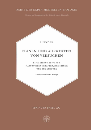 Planen und Auswerten von Versuchen von Linder,  Arthur