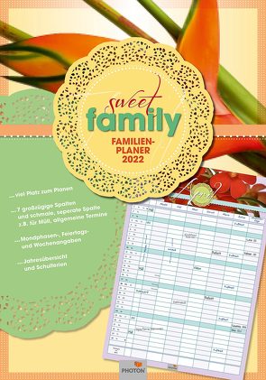 PLANER „SWEET FAMILY“ Kalender 2022 von PHOTON Verlag