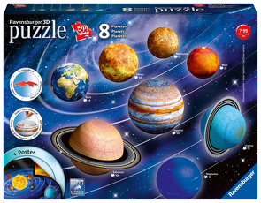 Ravensburger 3D Puzzle Planetensystem 11668 – Planeten als 3D Puzzlebälle – Sonnensystem für Kinder