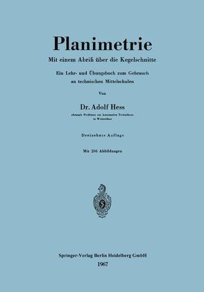 Planimetrie von Hess,  Adolf