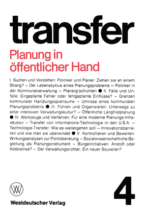 Planung in öffentlicher Hand von Böhret,  Carl